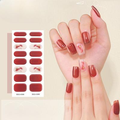 Semi-cured Nail Art Stickers Gel Nail Stickers 3d Bronzing Phototherapy Nail Stickers