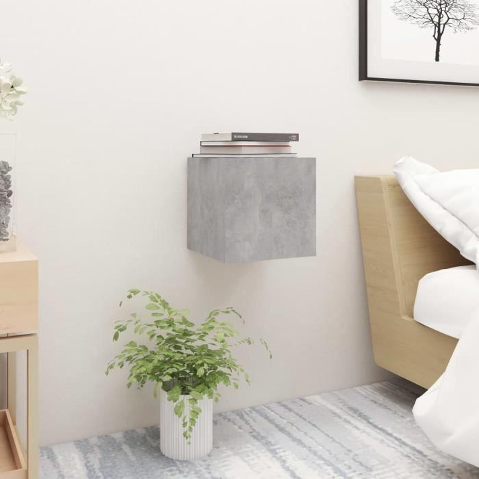 VidaXL Bedside Table Concrete Grey 30.5x30x30 Cm Engineered Wood 3079718