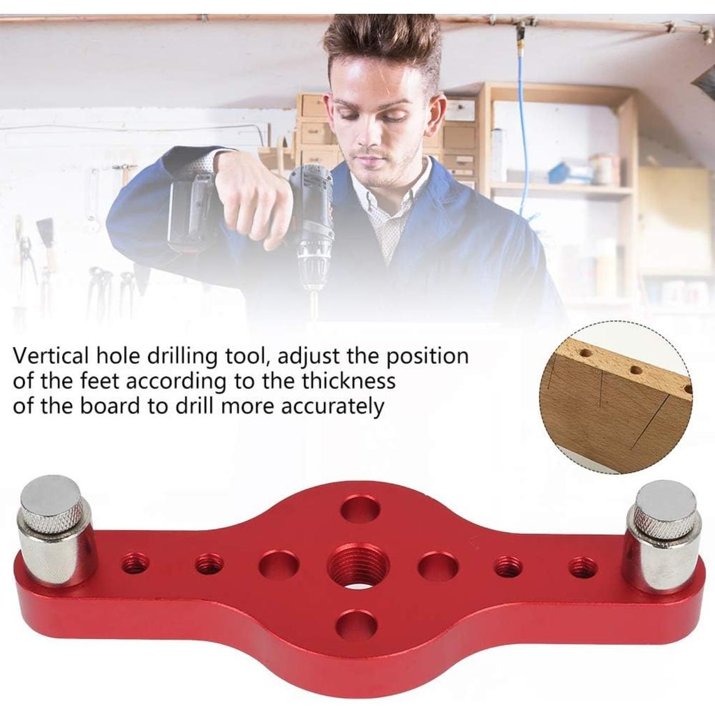 Vertical Pocket Jig Hole Woodworking Doweling Jig Kit Self Centering Drill Guide Wood Hole Punch Positioner Locator Kit 6/8/10mm