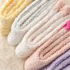 Autumn Winter Coral Fleece Middle Tube Socks For Women Warm Thicken Home Floor Socks Candy Color Sleeping Socks Lady Towel Socks