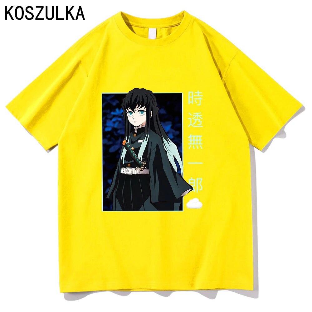 Demon Slayer Muichiro Tokito T-shirt Cotton Tee Shirt Summer T Shirts Kokushibo Clothes Sudaderas Unisex/women Hip Hop Sweatshirts Unisex