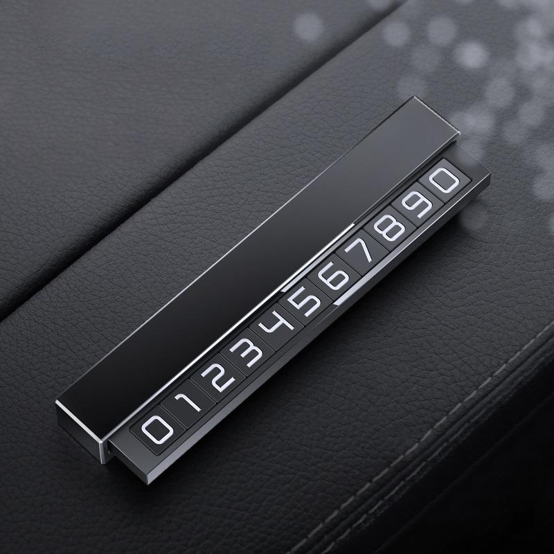 

Car Phone Number Temporary Car Parking Card Plate Luminous Phone Number Holder Hidden Parking Telephone Number Plate Accessories чорний