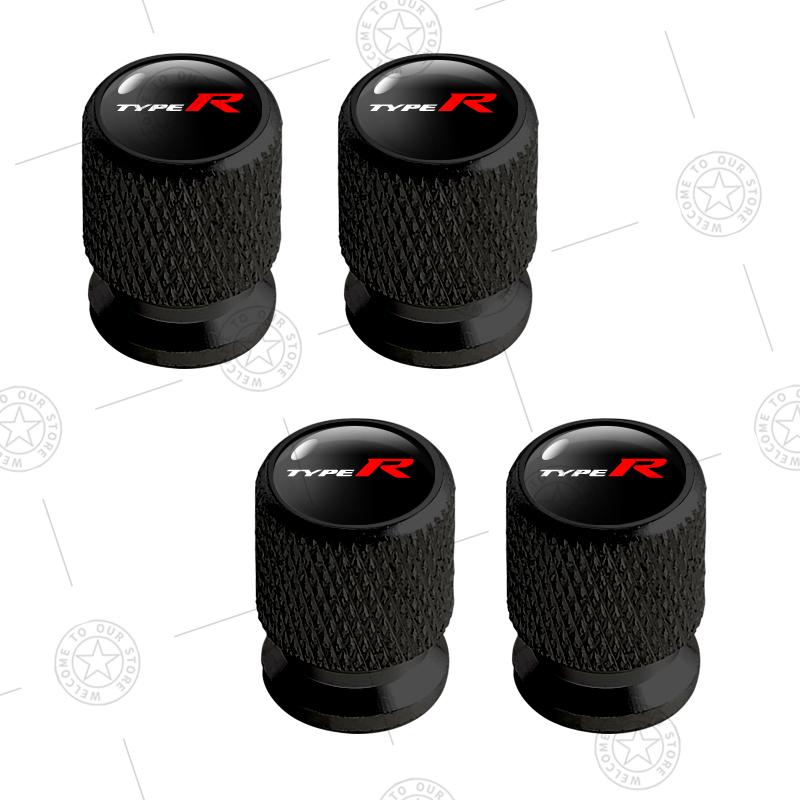 4pcs Mugen Power Typer Logo Car Wheel Tire Valve Caps Air Stem Aluminum Accessories For Honda Civic Fit Jazz Accord Inspire City