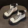 Martin Boots Platform Internet Celebrity Retro Contrasting Color 2025 New Spring and Autumn Fried Street Fashion Short Boots American Tooling Boots