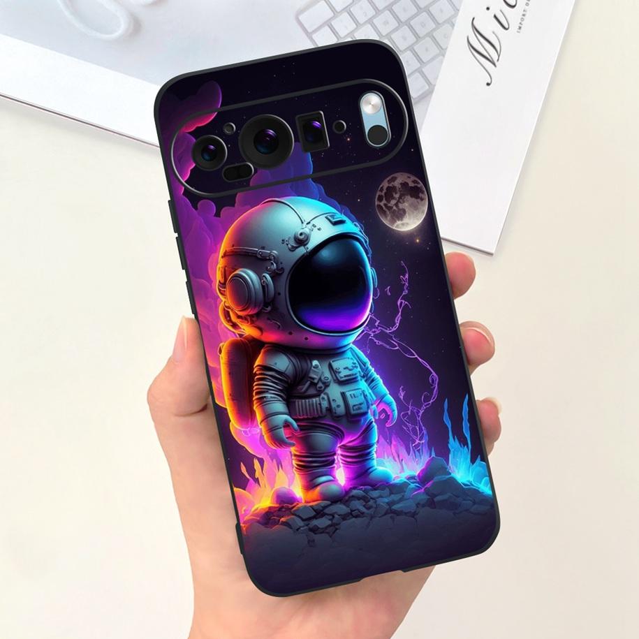 For Coque Google Pixel 9 Pro Phone Case Lovely Astronaut Duck Cow Shockproof Silicone Soft Cover For Google Pixel 9 Pixel9 Shell