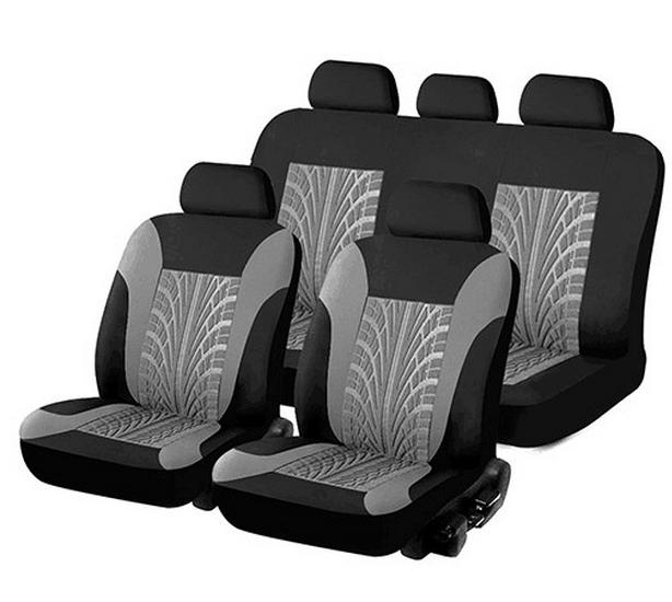 Universal Car Seat Cover with Woven Waistline & Tire Pattern for Europe, America, Middle East
