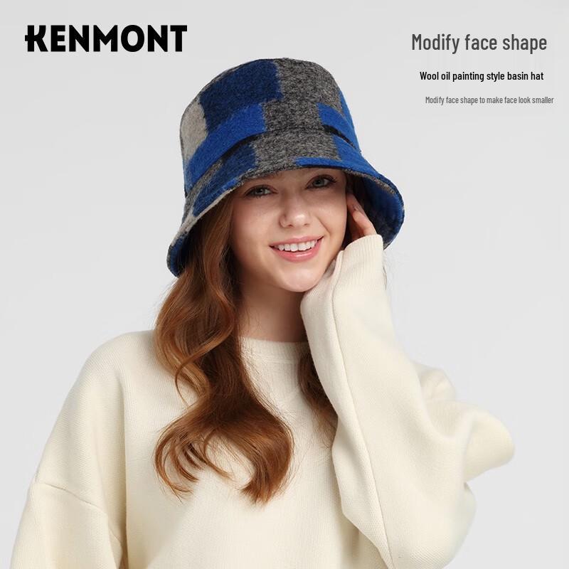 Kamon Women s Lambswool Foldable Patchwork Bucket Hat KM-5178 57.5cm