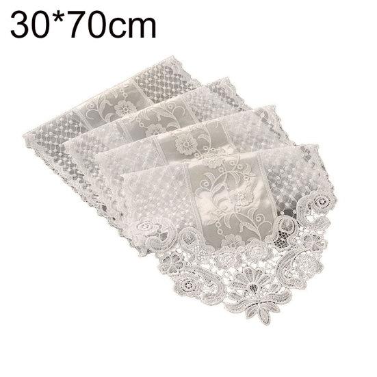 Romantic Flower Lace Table Runner Tablecloth TV Cabinet Cover Home Kitchen Decor KTY