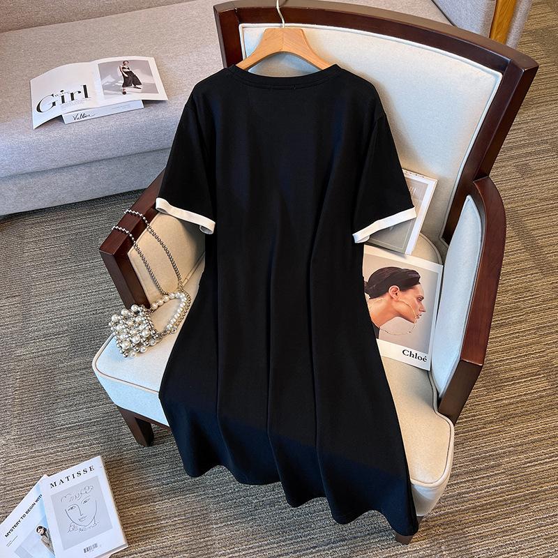 Plus Size Women's Summer Slimming Mid-Length Loose Dress