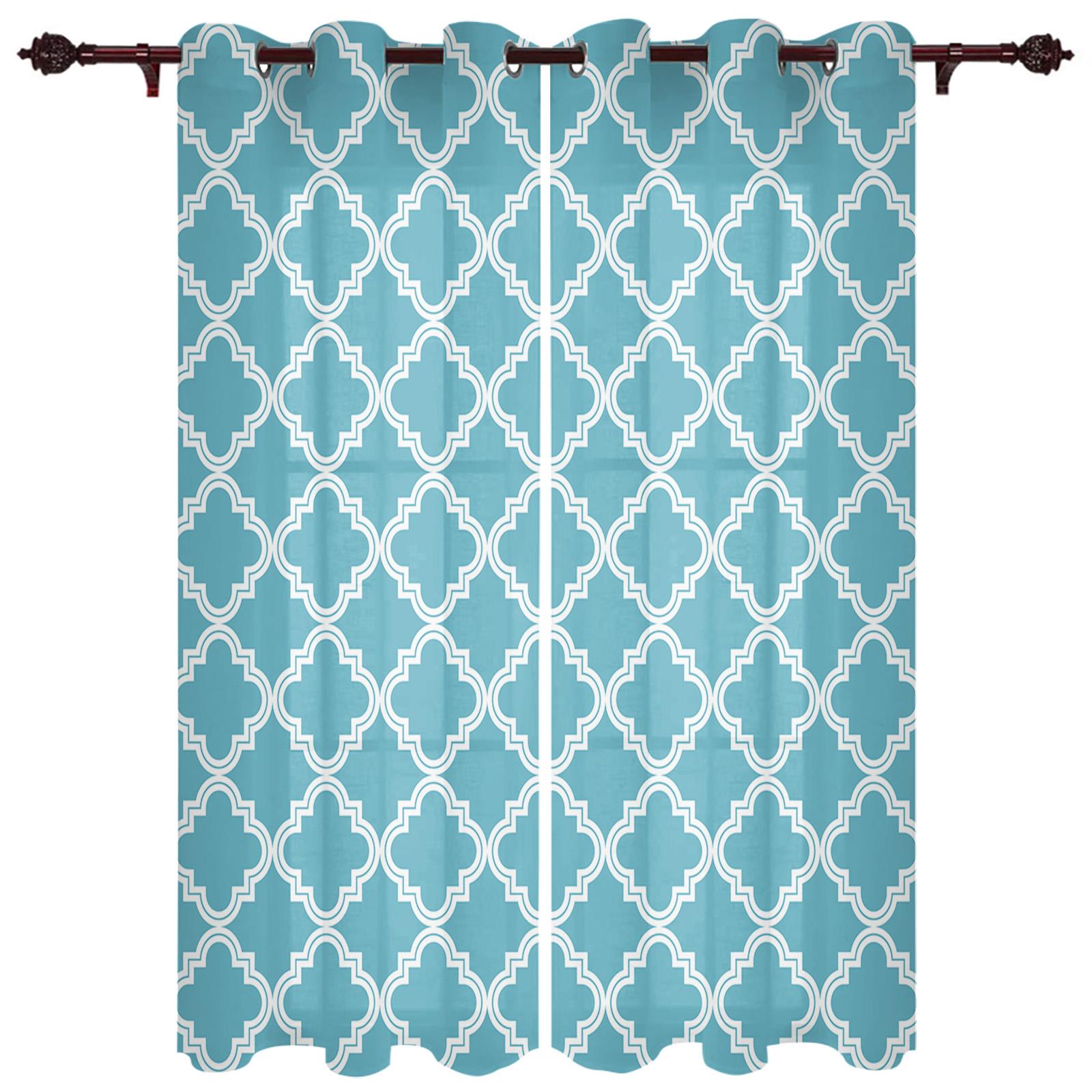 Современные марокканские черно-белые шторы — фото 19