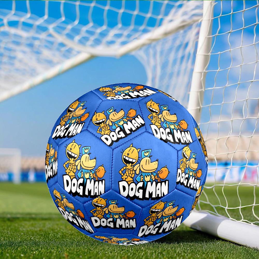 Dog Man And Friends Adventure Size 5 Soccer Ball, Suitable for Training and Matches, High-Elasticity, Wear-Resistant Material Gift for Fan