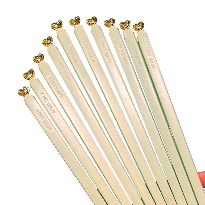 5 Pairs Colored Reusable Chopsticks, Fiberglass Chopsticks Set, Non-Slip, 25.5cm