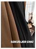 Women's High-Waisted Wool Blend Midi Skirt: Thick Pleated, Slimming Korean Style for Autumn & Winter