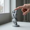 Three-dimensional Effect Statue 3D Printed Hugging Couple Sculpture, Abstract Embrace Figurine with Smooth Curves, Minimalist Balanced Weight Ornament