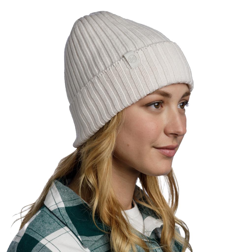 BUFF Norval Knitted Hat Beanie, Unisex Beige Cap