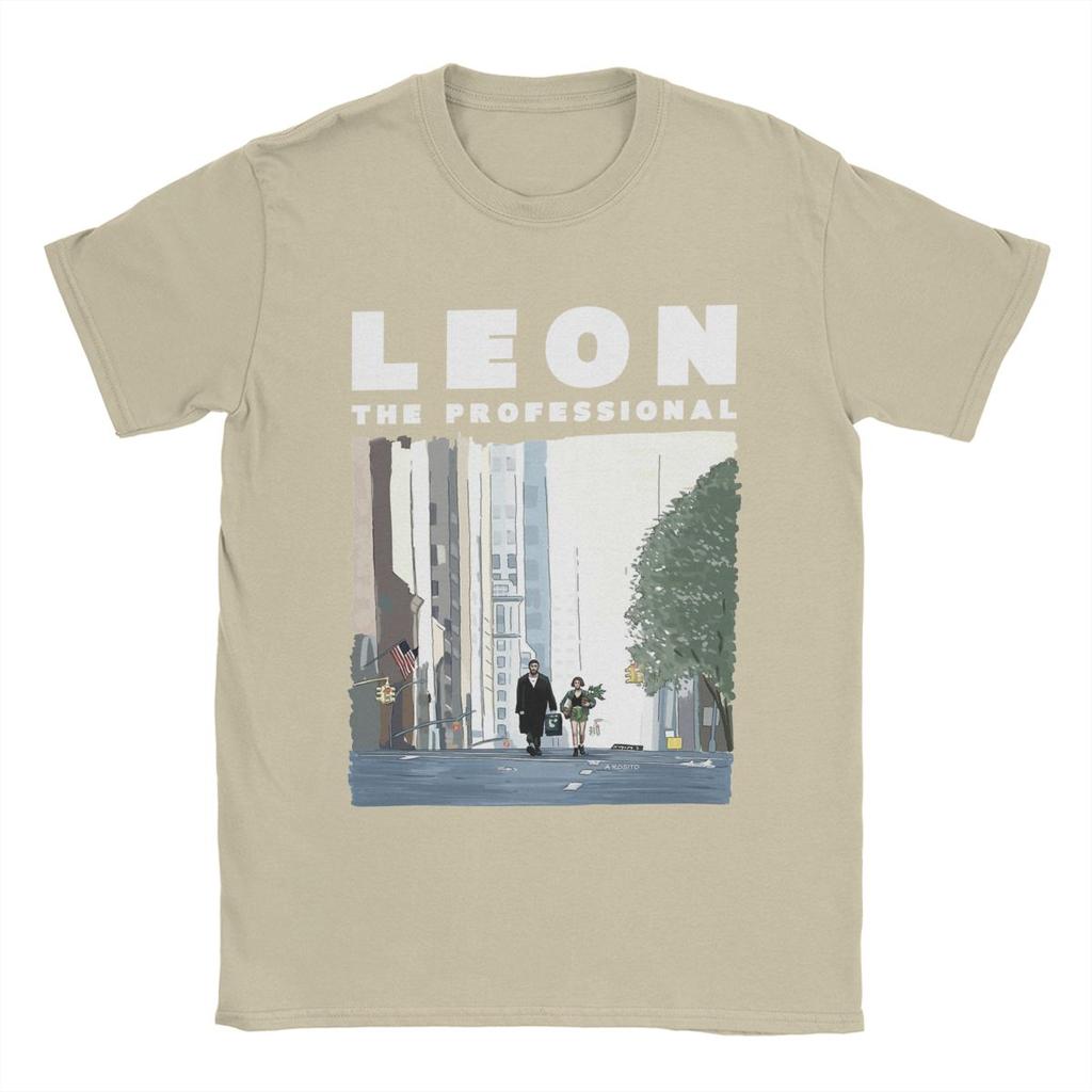 Leon Zawodowiec Koszulki Męskie Film Zabawna 100% Bawełna T-shirt Okrągły Dekolt Krótki Rękaw T-shirty Odzież Plus Size