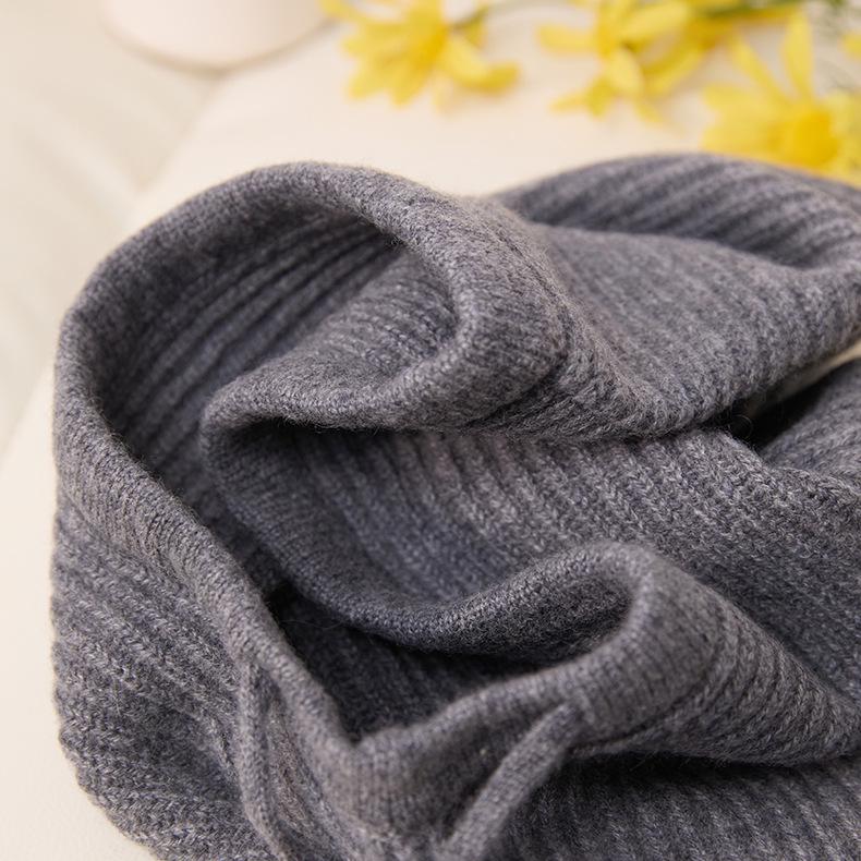 Unisex Winter Cashmere Knitted Hat & Beanie Neck Warmer