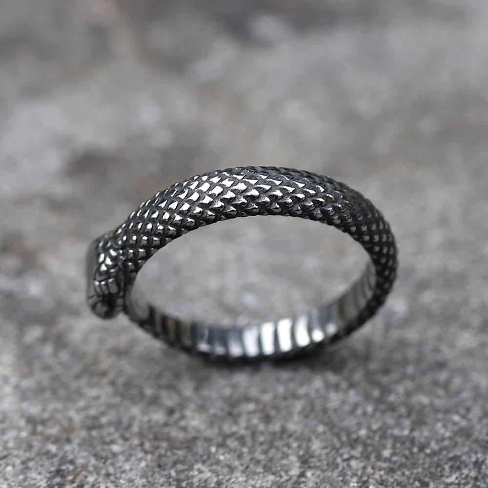 2023 NEW Men's 316L Stainless-steel Rings Viking Snake Head Animal Amulet RING for Teens  Jewelry Gifts Free Shipping