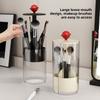 Automatic Lifting Makeup Brush Holder Dustproof with Lid Lipsticks Storage Rack Plastic Multi-functional Makeup Organizer