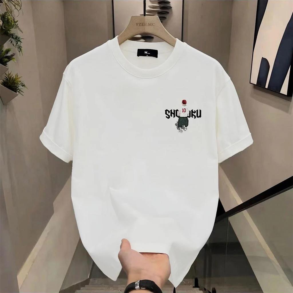Short Sleeved T-shirt for Men's Summer Thin Round Neck Pure Cotton Graphic T Shirts  Jojo Bizarre Adventure  Harajuku