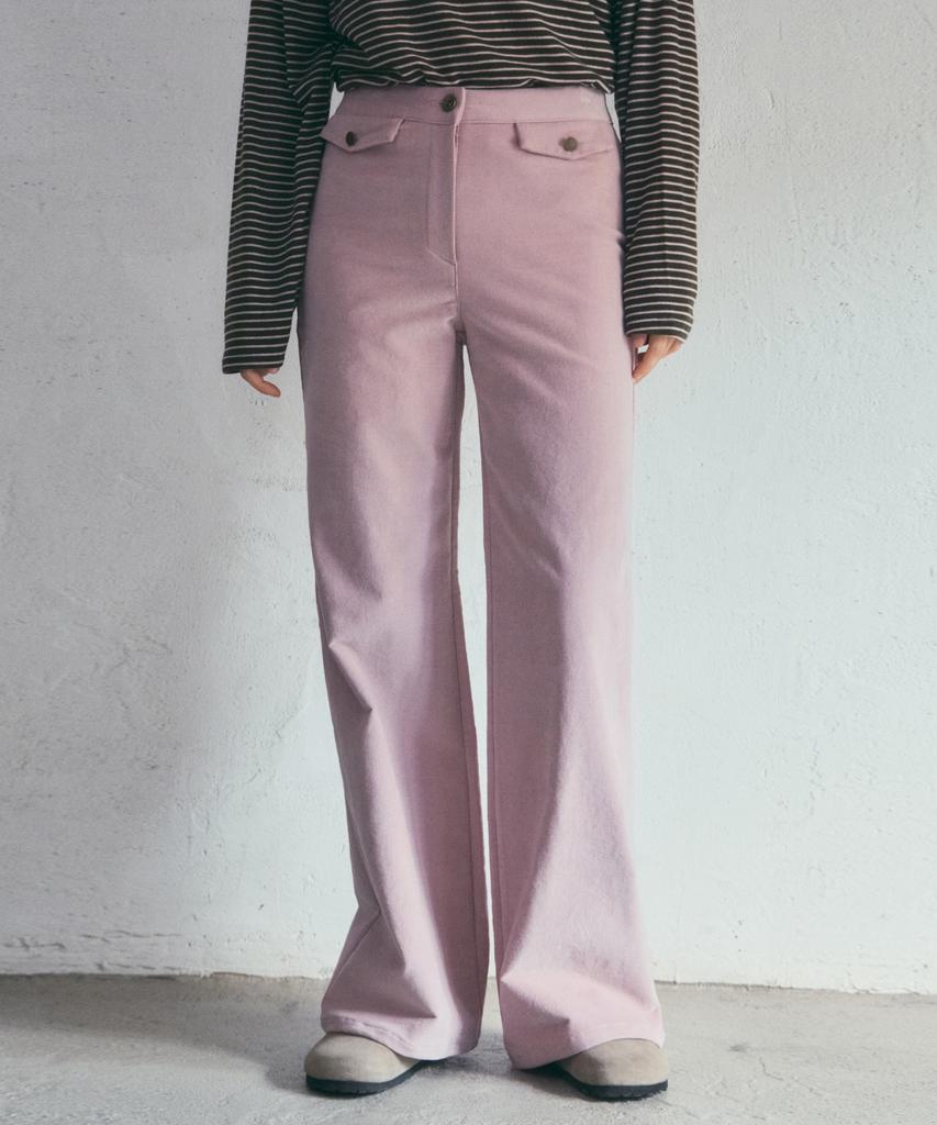 Aueonoseuteljia Twin Flap Corduroy Pants_Vintage Pink(O25-Pt15)