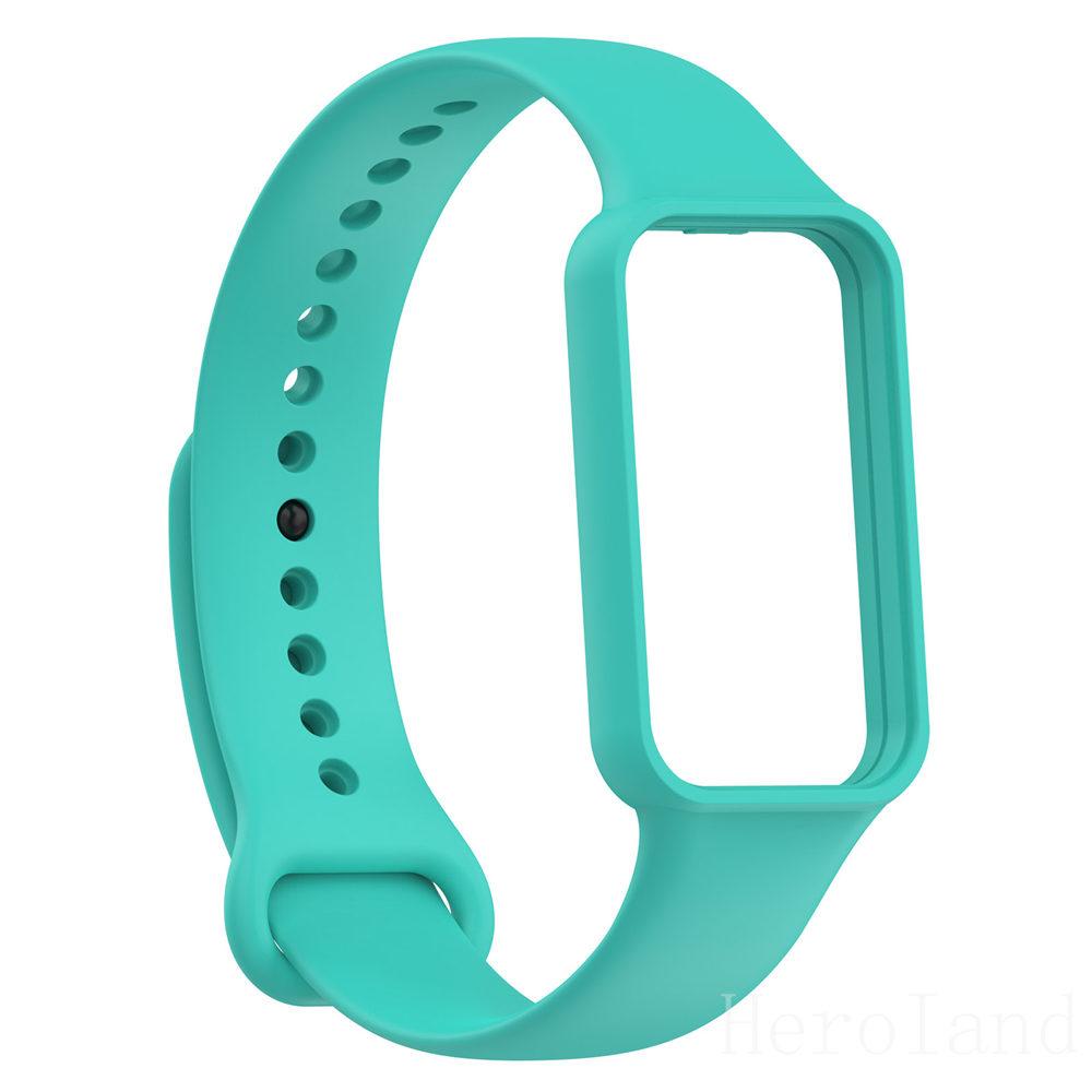 Fashion Silicone WatchStrap For Huami Amazfit Band 7 SmartWatch Band Bracelet Wristband For Amazfit band7 Strap Buckle +film