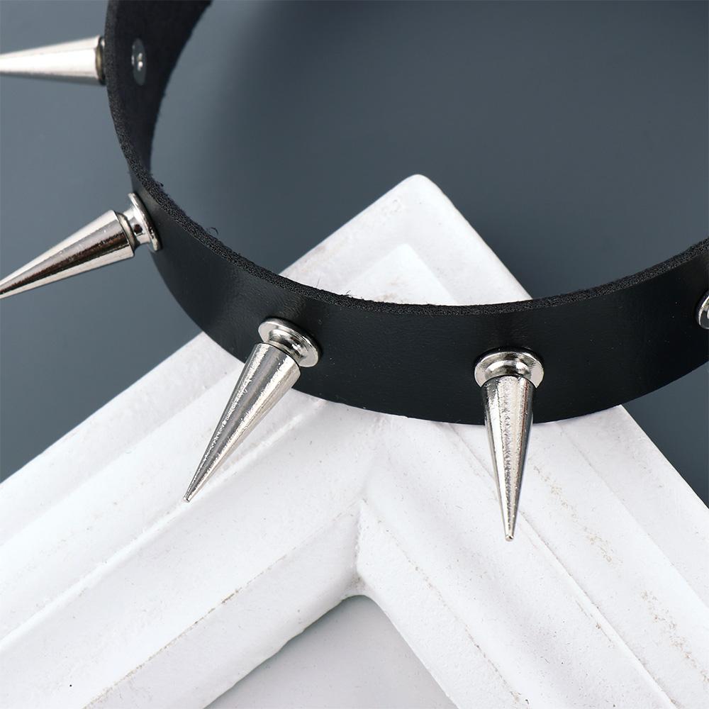 Party Gifts Spikes Teens Women Club Goth Necklace Gothic Rivets Choker Women Choker Neck Collar