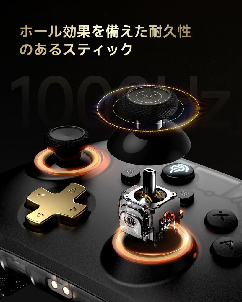 EasySMX D05 PC Controller, Charging Dock, RGB Backlit, PC Wireless Controller, Switch Controller, Gamepad for PCSwitchiOSAndroidSteam, with Hall