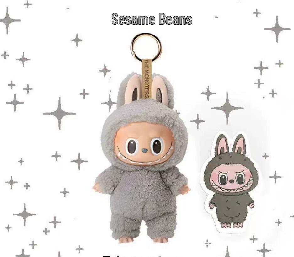 

Плюшева лялька Labubu Gen 1 Вінілове обличчя Брелок Підвіска-шарм Фігурка 17 cm