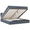 VidaXL Ottoman Bed Frame with Mattress Dark Grey 160x200 Cm Velvet 3312777