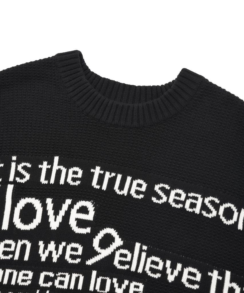 FALLETT Youth Letter Knit Black
