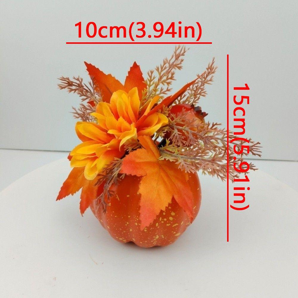 Realistic Fall Artificial Pumpkin Floral Foam Pumpkin Berry Chrysanthemum Flower Halloween