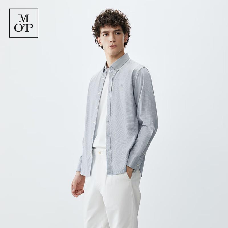 Marc O'Polo Men's Loose-Fit Cotton Houndstooth Long-Sleeve Shirt