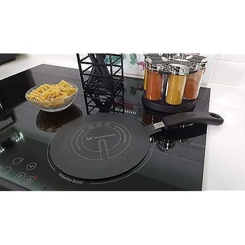 Indukční adaptér 20 cm - Odnímatelná izolovaná rukojeť - NEMĚNÍ BARVU po použití - Deska pro rozvod tepla ave