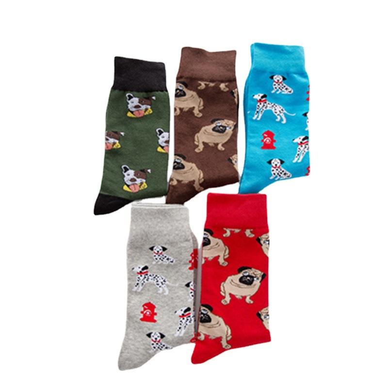 Heiße Verkäufe Frauen Socken Unisex Kleid Baumwolle Welpe lustige Cartoon Socken lässig Baumwolle Mops weibliche bequeme Skateboard Socken Sox