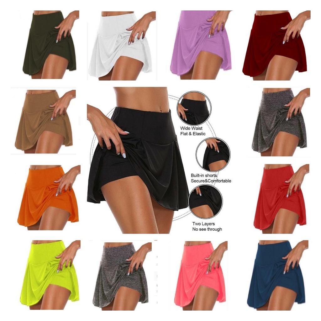 2023 Basic Summer Women's Pure Color Two-piece Fake Shorts Leggings Available In 13 Colors