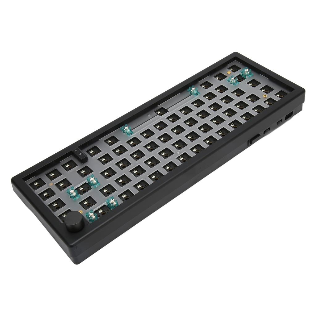 67 Keys DIY Mechanical Keyboard Kit with RGB Knob Wireless 2.4G Bluetooth 5.0 Type C Wired Hot Swappable Barebones