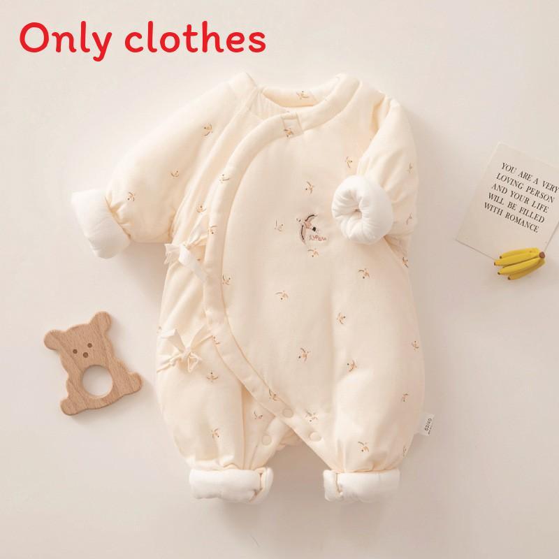 Baby Boy Girl Winter Thick Cotton Hanbok With Slipon Closure For Newborns