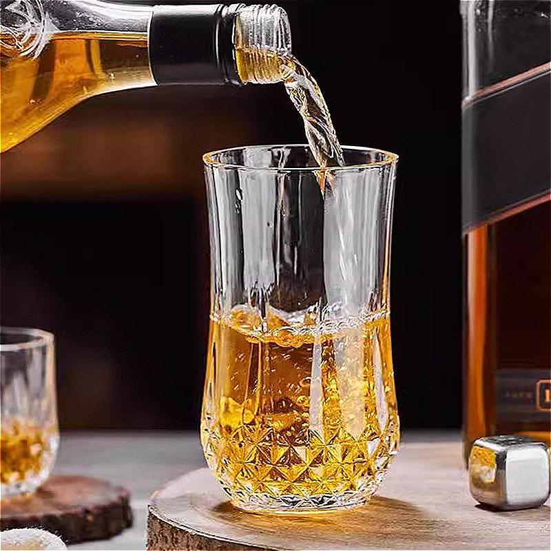 215ml/310ml/250ml/360ml Whiskey Glass Luxury Wine Glasses Transparent Cold Drink Cup Bar Elegant Brandy Cup Party Cocktail Glass