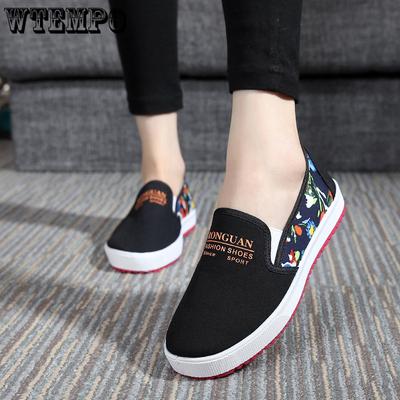 Women's Shoes Flat Heeled Casual Shoes Single Shoes Running Shoes Old Beijing Cloth Shoes A Foot Stirrup Shallow Mouth Low Help Spring Shoes
