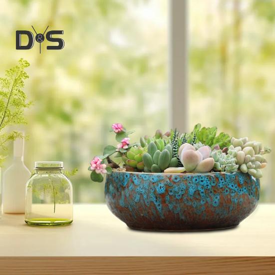 Ceramiczna miska Lotus dla roślin wodnych, szczelna hydroponiczna doniczka na kwiaty, ceramiczna miska wysokotemperaturowa dla sukulentów, akwarium