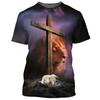 3D Print Jesus Cross T Shirt Men Women New Summmer Fashion Vintage Short Sleeve Men Oversize T-shirts Men Clothing Dropshipping