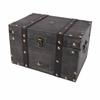 Vintage Wooden Storage Box Antique Decorative Treasure Chest Box Large Exquisite Storage Box Container with Lock for