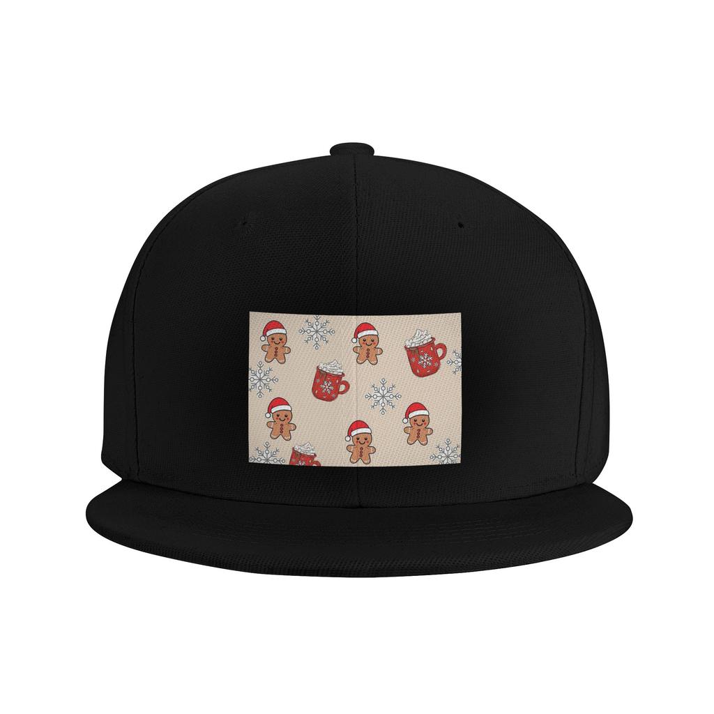 Merry Christmas Tree And Gingerbread Unisex Baseball Caps Snapback Baseball Hats Casual Casquette Outdoor for Unisexs And Womens
