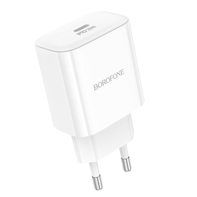 BOROFONE BA81A Platinum 20W Single Port PD Fast Charger (EU Plug)