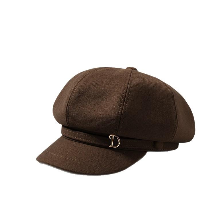 Autumn and winter hat women's literary and retro octagonal hat fashion versatile duck tongue beret painter hat