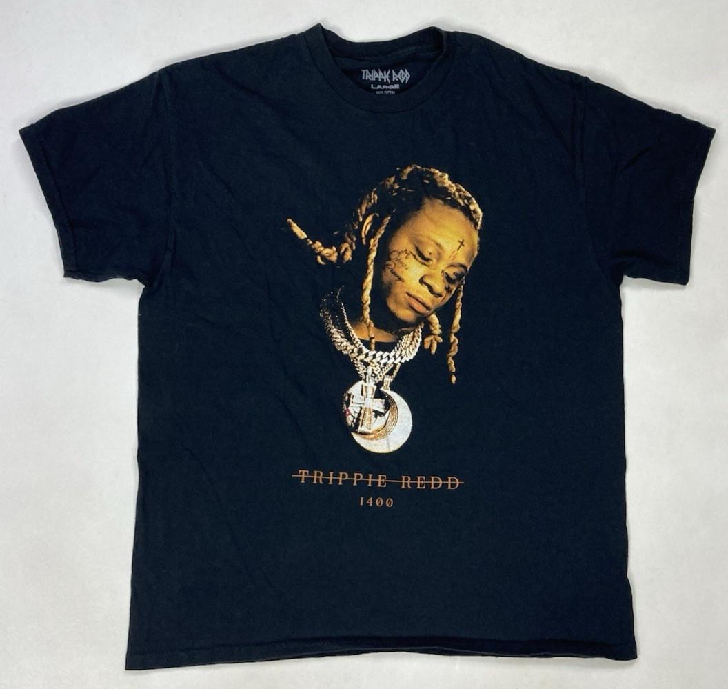 Trippie Redd 1400 Graphic T-shirt Men Large Black Short Sleeve Rap Music XXXXL