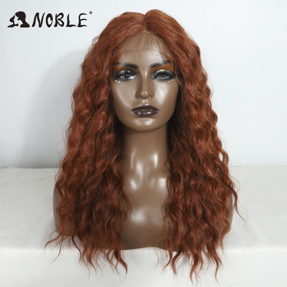 Noble Synthetic Lace Front Wig Long Curly 20 Inch Long Medium Part Lace Wig For Women Lace Front Wig Ombre Blonde Cosplay Wig