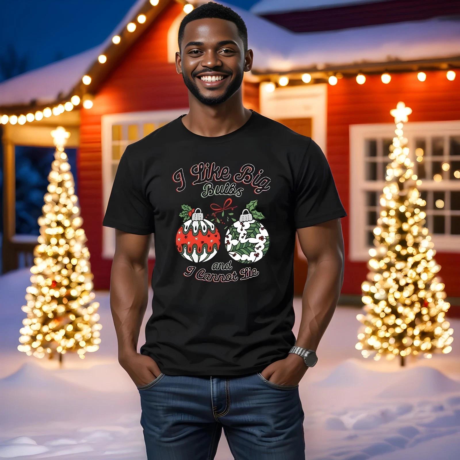 I like Big Bulbs and I cannot lie Merry Christmas Tee T shirt L