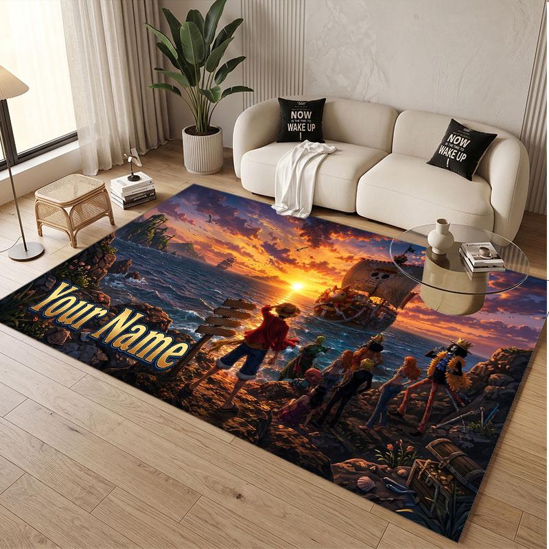 Custom Name Crystal Velvet Rug,One Piece Comfortable Anti Slip Floor Mat For Room Decoration